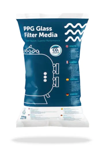 Média filtrante de vidro 25 kg