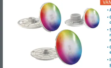 Lâmpada LED plana Adagio Pro PLP050 Ø 50 mm