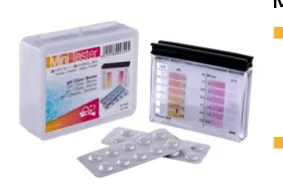Mini analisador de cloro livre e pH com 3 câmaras