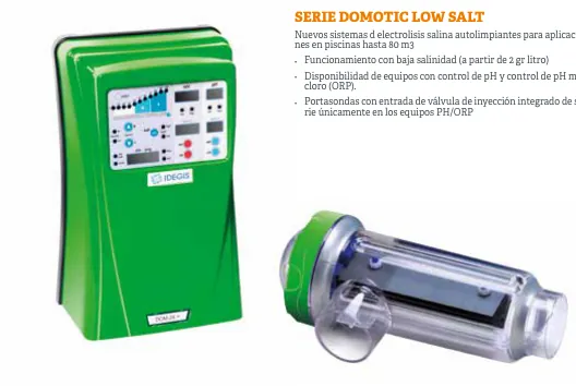 Sistema de eletrólise salina Domotic LOW SALT