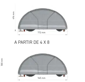 Cobertura de barras - 5,5 m ≤ 6 m
