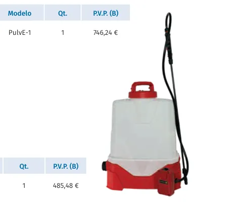 Pulverizador autónomo de mochila 10lt. PulvE-S