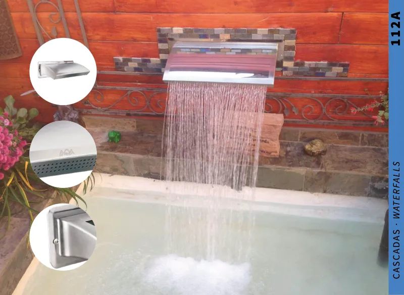 Cascata de parede Aqapeeling em aço inoxidável AISI 316L