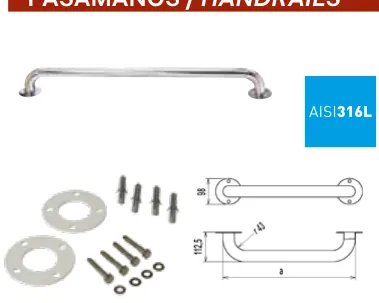 Corrimão inox