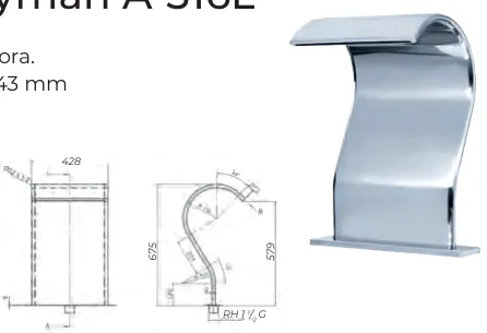 Cascata Cayman AISI 316L