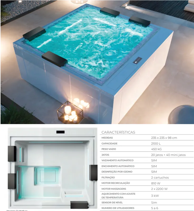 Encosto de cabeça antracite p/ Spa Phantom