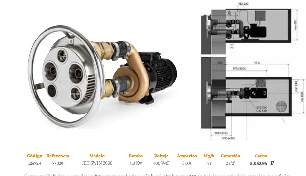 Sistema de contracorrente Jet Swin 2000 4 kW