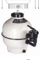 Filtro Cantabric Ø 400 mm - 6000 l/h - Saída 1 ½" - Com válvula selectora lateral