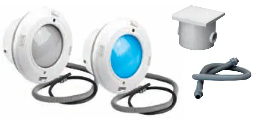 Projetor LED para betão VVISE com cabo e passa-cabos