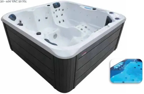 Spa Natuspa S 5/52 White Marble com cobertura e escadas