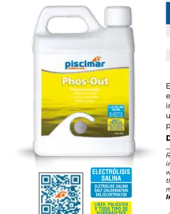 Eliminador de fosfatos Piscimar PM-625 Phos-Out