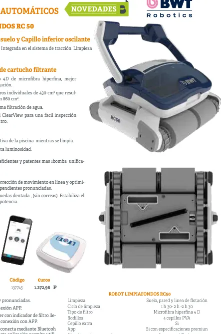 Limpa-fundos elétrico RC 50
