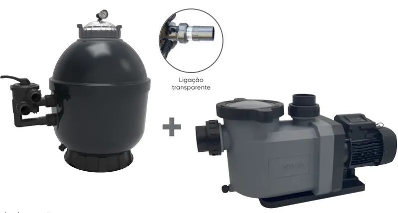 Kit filtro de areia CF 500S com bomba 0,5 CV monofásica COMF9