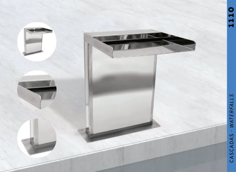 Cascata em aço inoxidável AISI 316L (qualidade marítima)