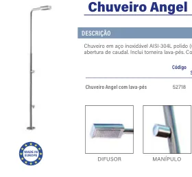 Chuveiro Angel com lava-pés