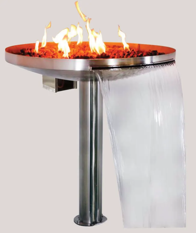 Cascata água & fuego em aço inoxidável AISI 316L (qualidade marítima)