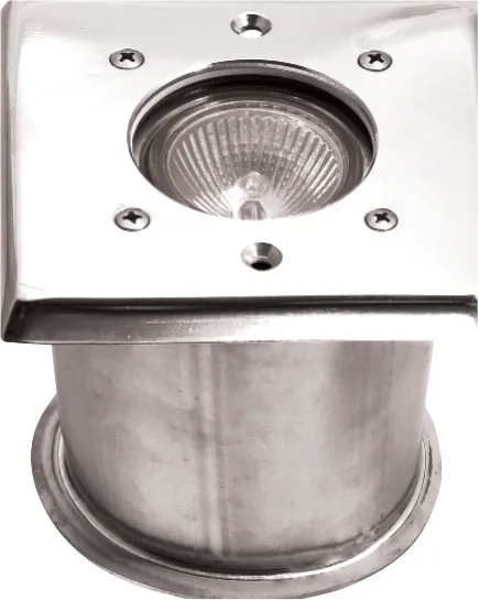 Projetor halogéneo quadrado Valencia 120x120 mm inox