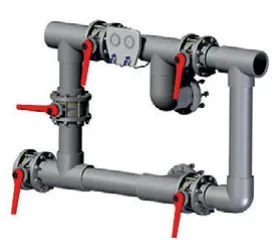 Bateria manual 5 válvulas desmontada d125 2,5 / 4 bar