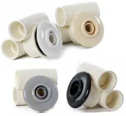 Frontal Jet A.inox + Porca Antracita 1 1/4"