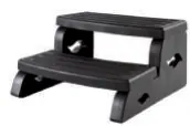 Escada de 2 degraus em PVC preto para spa