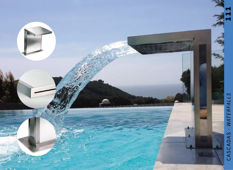 Cascata em aço inoxidável AISI 316L (qualidade marítima)