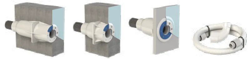 Peça a chumbar Duravision para betão, cerâmica e liner