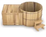 Banho nórdico de madeira 150 cm 2/3 pessoas