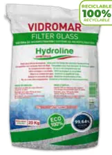 Vidro filtrante Vidromar 20 kg