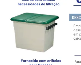 Compacto de filtração enterrado para filtros Ø 350 mm