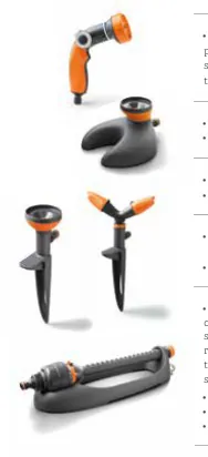 • Pistola de rega “8 Jet Easy” multichorro para el rega e la limpieza de cualquier superficie