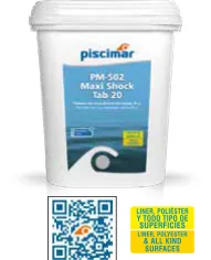 Pastilhas de choque Piscimar PM-502 Maxi Shock Tab 20