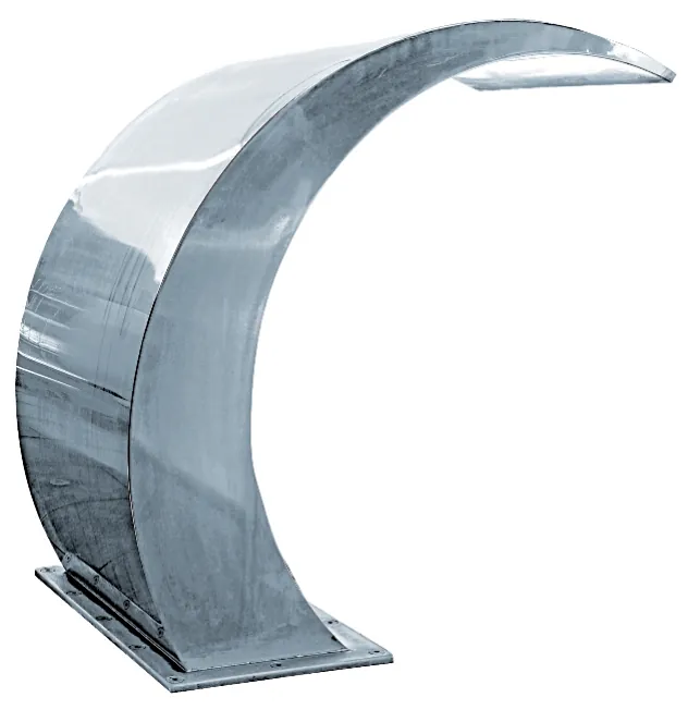 Fonte meia-lua Halfmoon em aço inox