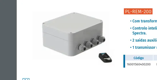Comando Link Driver PL-REM-200 com transformador de 200 VA