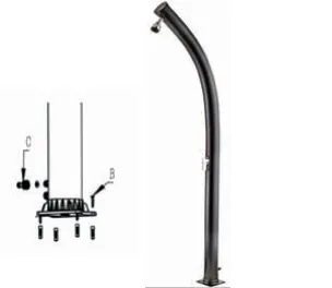 Duche solar FL PVC 20L curvo