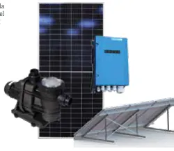 Kit fotovoltaico com bomba de corrente contínua para piscina