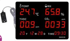Medidor ambiental FTK-MA992B com sonda calibrada