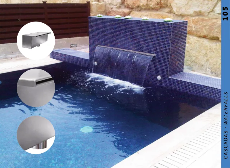 Cascata em aço inoxidável AISI 316L (qualidade marítima)