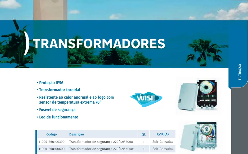 Transformador de iluminação 220 V / 12 V
