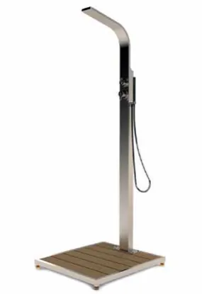 Duche Helena em inox 304 com plataforma WPC