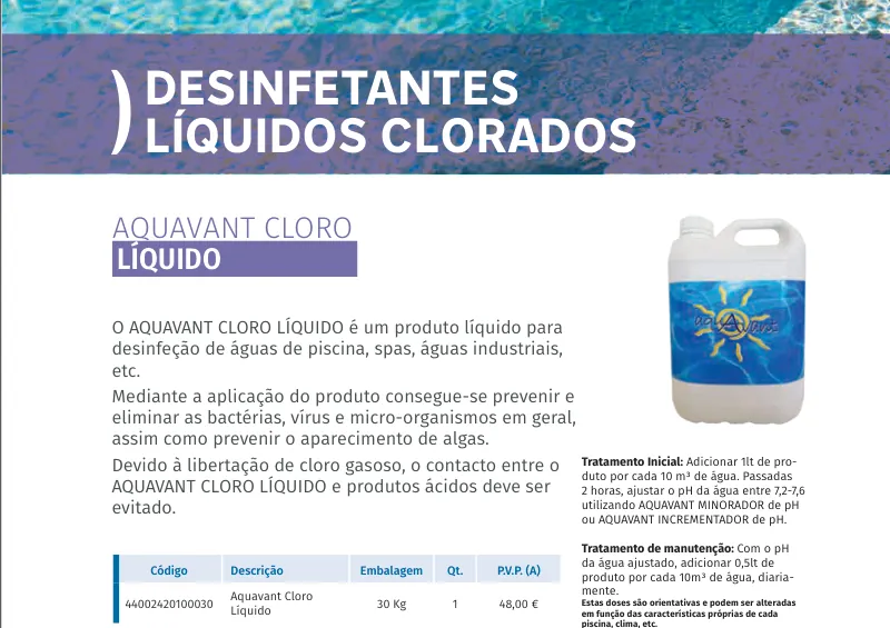 Aquavant Cloro Líquido
