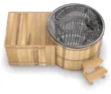 Banho nórdico de aço inoxidável 150 cm 2/3 pessoas