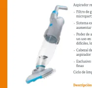 Piscinas Aspirador a bateria Crystaline